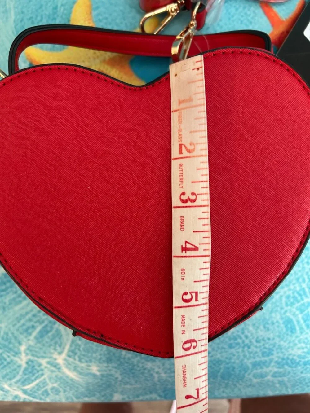 Betty Boop Red Heart Shape Small Crossbody Purse - Rhinestones New